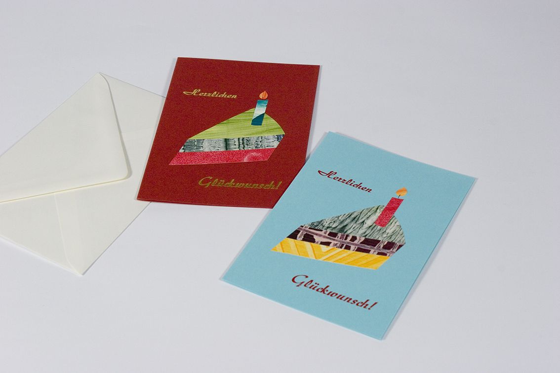  Glückwunschkarte "Kuchen", Karten